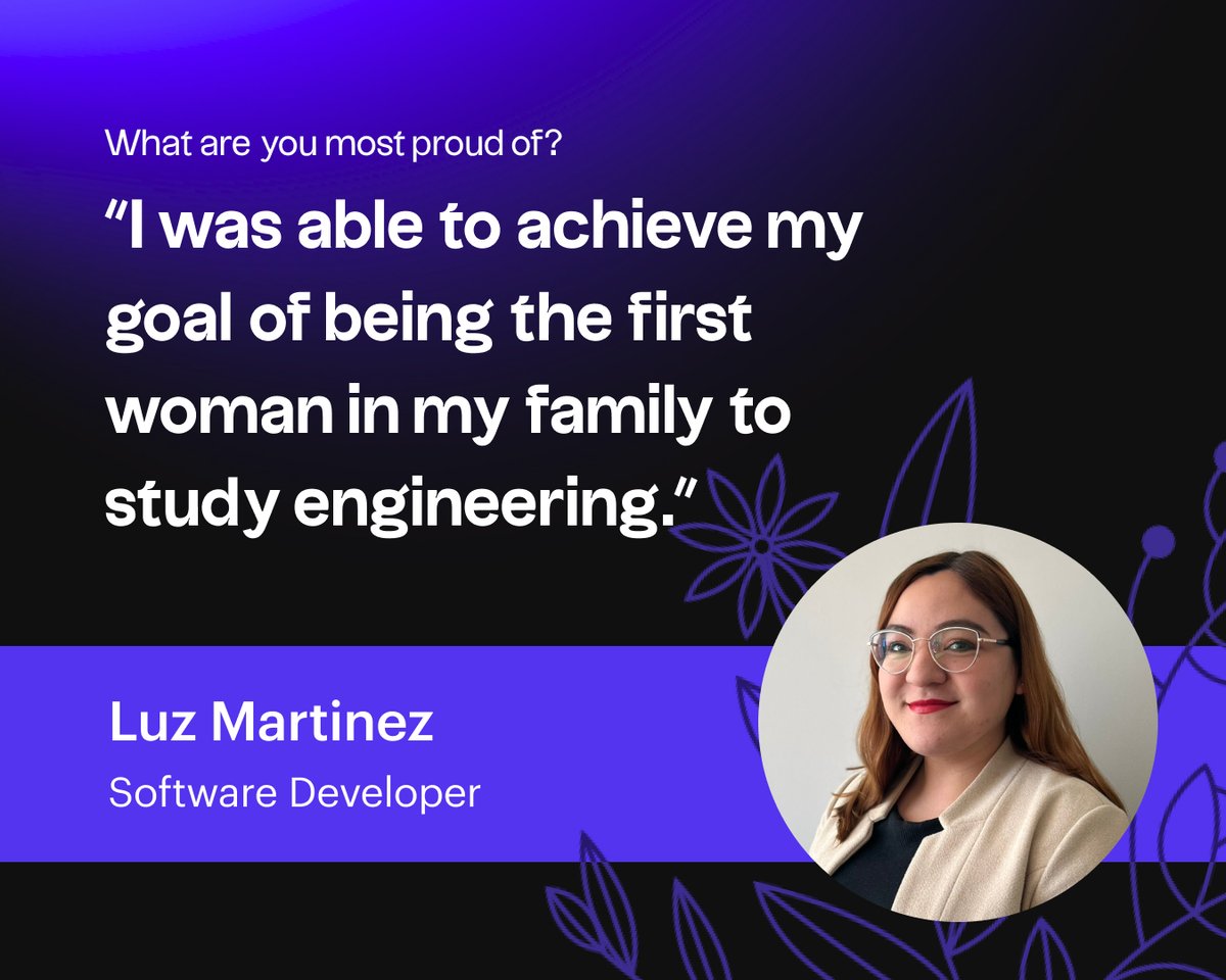 SryasInc's tweet photo. Making her dream come true 💗💻

This #WomensMonth, we’re putting the spotlight on some of the talented #WomenInTech at Sryas 👏
 
Today, we feature Luz Martínez from our Mexico #dreamteam, a software developer who went after her dream with grit, passion, and dedication.

#SheCan https://t.co/rQbt6OG7dy
