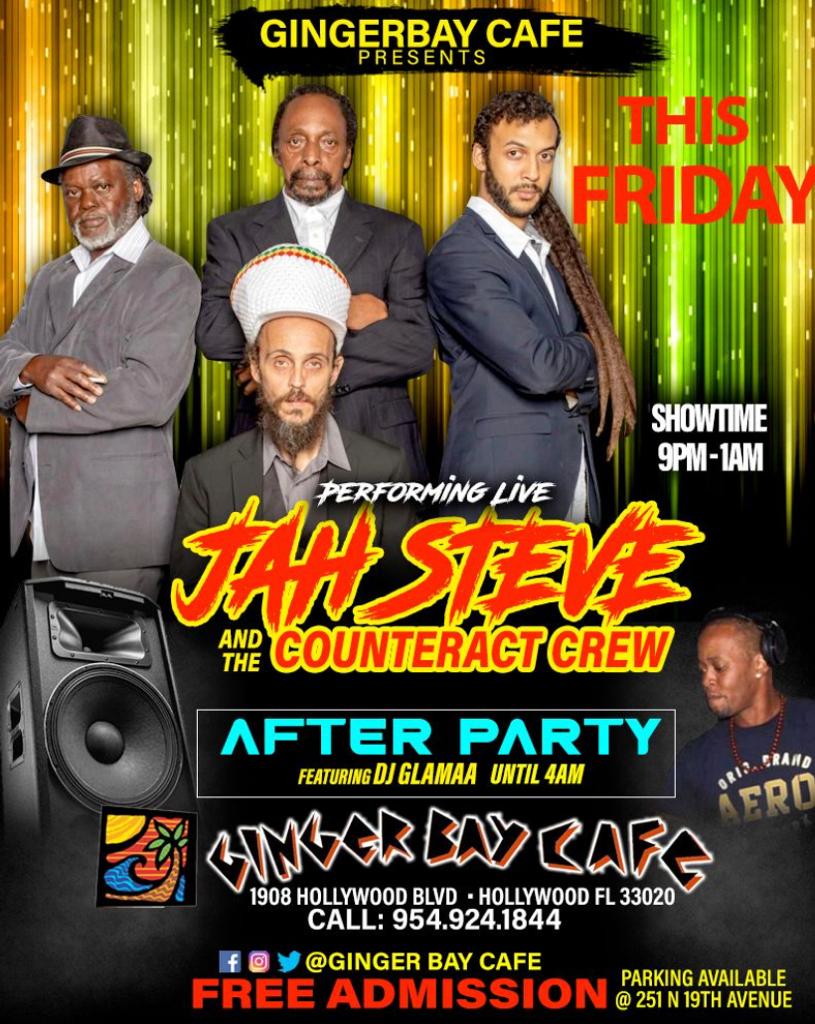 GingerBayCafe's tweet photo. GINGERBAY CAFE IS REOPENED!  DINNER AT 5PM WITH LIVE REGGAE MUSIC FEATURING Jah Steve and the Counteract Crew! AT 9PM!
NEWLY RENOVATED! NEW VIBE!
Friday the 10th

#gingerbaycafe #gingerbay #redstripebeer #dragonstout #Hennessy #livereggae #caribbeanfood #jamaica #jamaicanfood https://t.co/18aCg3uG7r