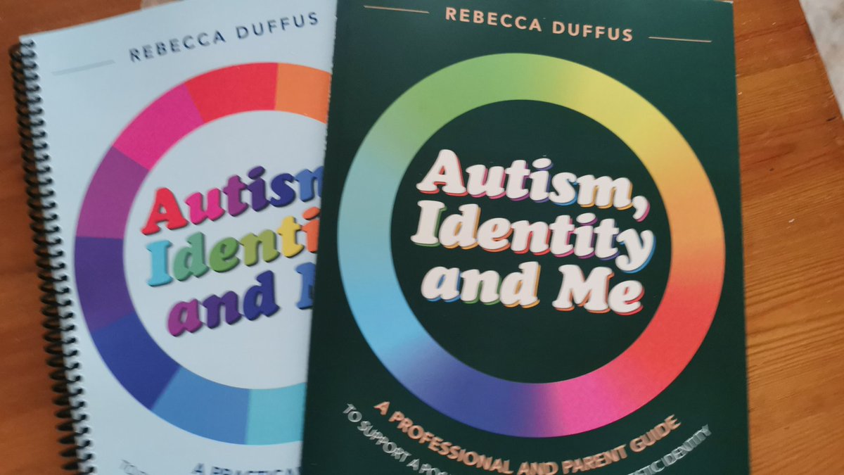 Adapttolearn's tweet photo. Celebrating @rebeccaduffus new book Autism Identity and Me. #autismidentity https://t.co/llnfZbdfqx