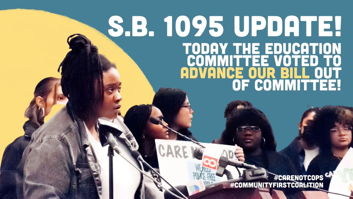 CTBBSU's tweet photo. Big news!

#SB1095 passed out of the Education Committee! To the Senate next!

We can build an educational system that centers the social-emotional well-being of students, and with the passage of this bill out of committee we're one step closer to getting there!

#CommunityFirst https://t.co/9hlz2wxDc5