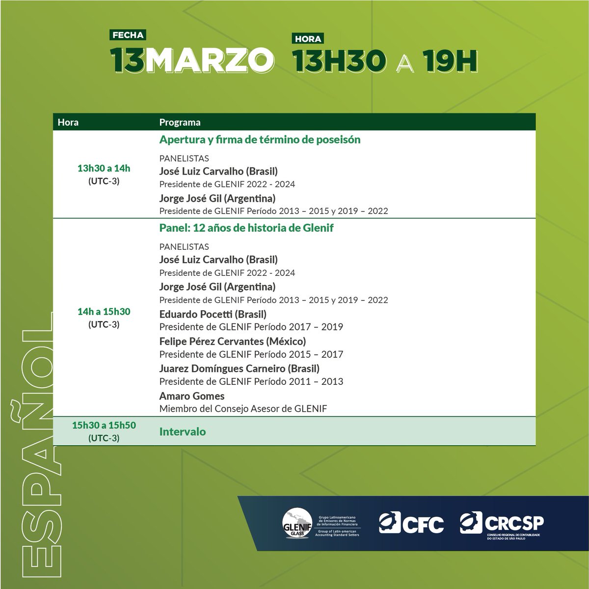 Glenif_AL's tweet photo. 📌 Consulta el programa de nuestro evento.

Inscripciónes: https://t.co/kK3T5hcQwv

#GLENIF #IASB #emisoresdenormasdeinformaciónfinanciera #seminariointernacionalglenif #emisoresdenormas https://t.co/wEuQSMR0wl