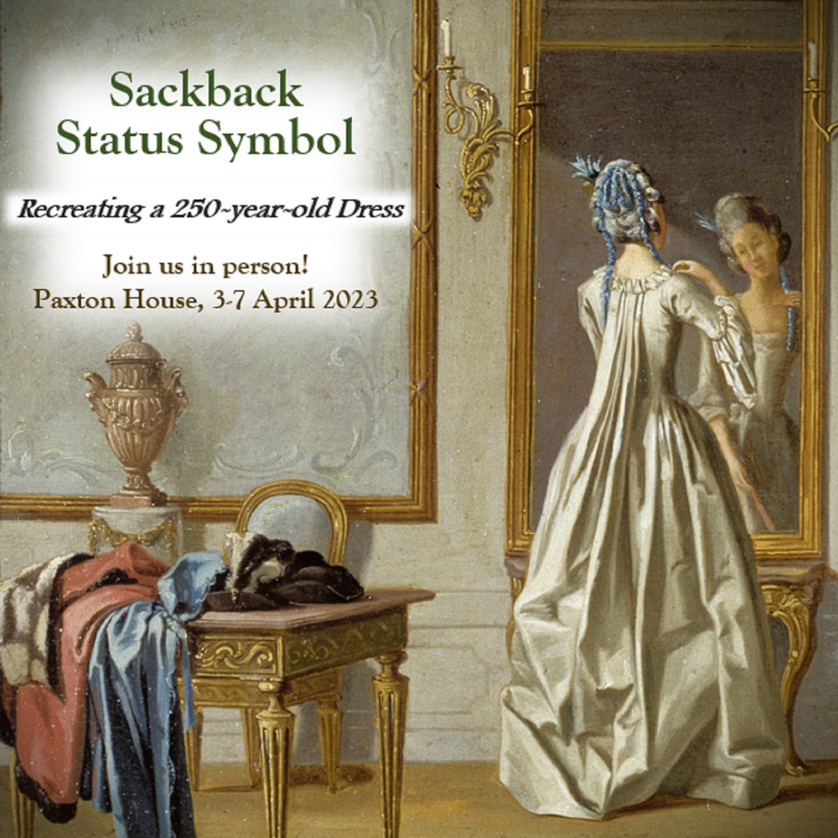 You are warmly invited to @PaxtonHouse to watch the making of a long sack gown - by hand, from scratch, using cutting & construction techniques studied in surviving 18th c. gowns! @UofGDress @NSCT1 @costume_society @DressHistorians @concoshistories  paxtonhouse.co.uk/event/georgian…