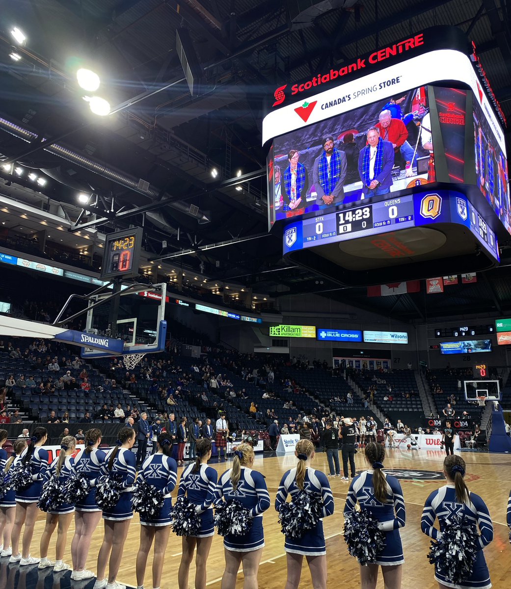 StFXAthletics's tweet photo. Great to have Opening Ceremonies &amp; take a few moments to honour the incredible Coach K ahead of tonight’s tip-off! #goxgo #Final8IsBack https://t.co/TtxDb2mUbq