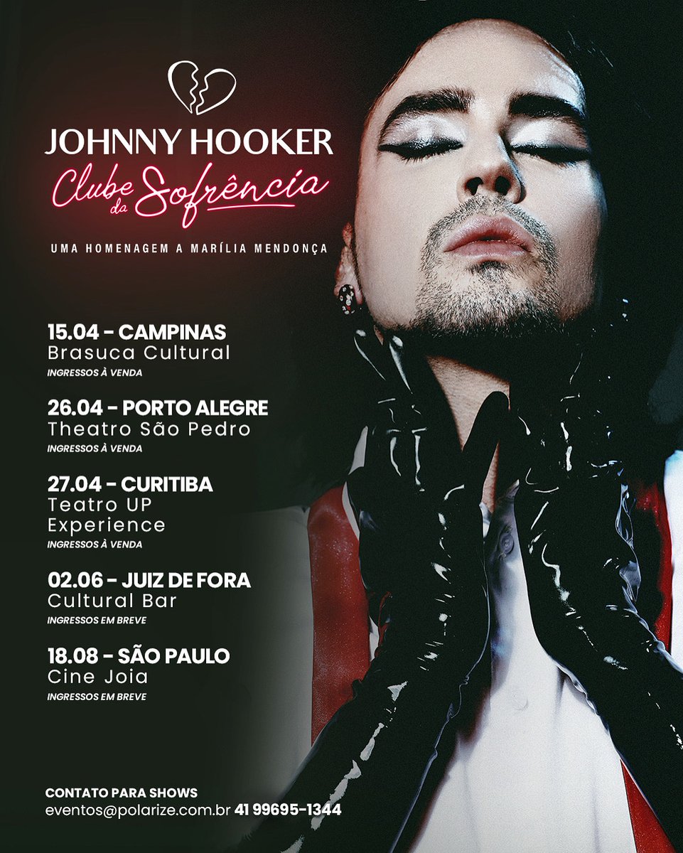 JohnnyHooker's tweet photo. INGRESSOS JÁ DISPONÍVEIS PARA O 💔 CLUBE DA SOFRÊNCIA 💔
Compre aqui -> https://t.co/25RdmewIap https://t.co/Snyxp9cfX4