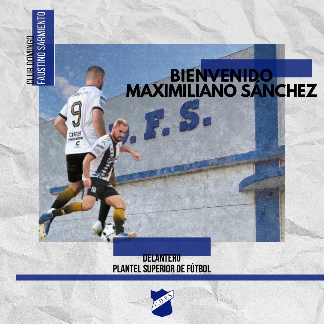CDFSarmiento's tweet photo. ¡Hola Tanque! 💥 Bienvenido al #azurro, Maxi.

Refuerzo para el plantel superior de fútbol, de cara al torneo Jorge “Marrone” Ambord.

#pasionazurra https://t.co/qE3AEVwuAl