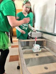 msjcorey's tweet photo. STEM challenge @Oldfield_Osprey: must meet all 3 requirements: it floats, it holds a leprechaun +  their coins and it sails across the lake in the wind. https://t.co/1Cg2YAjhsQ