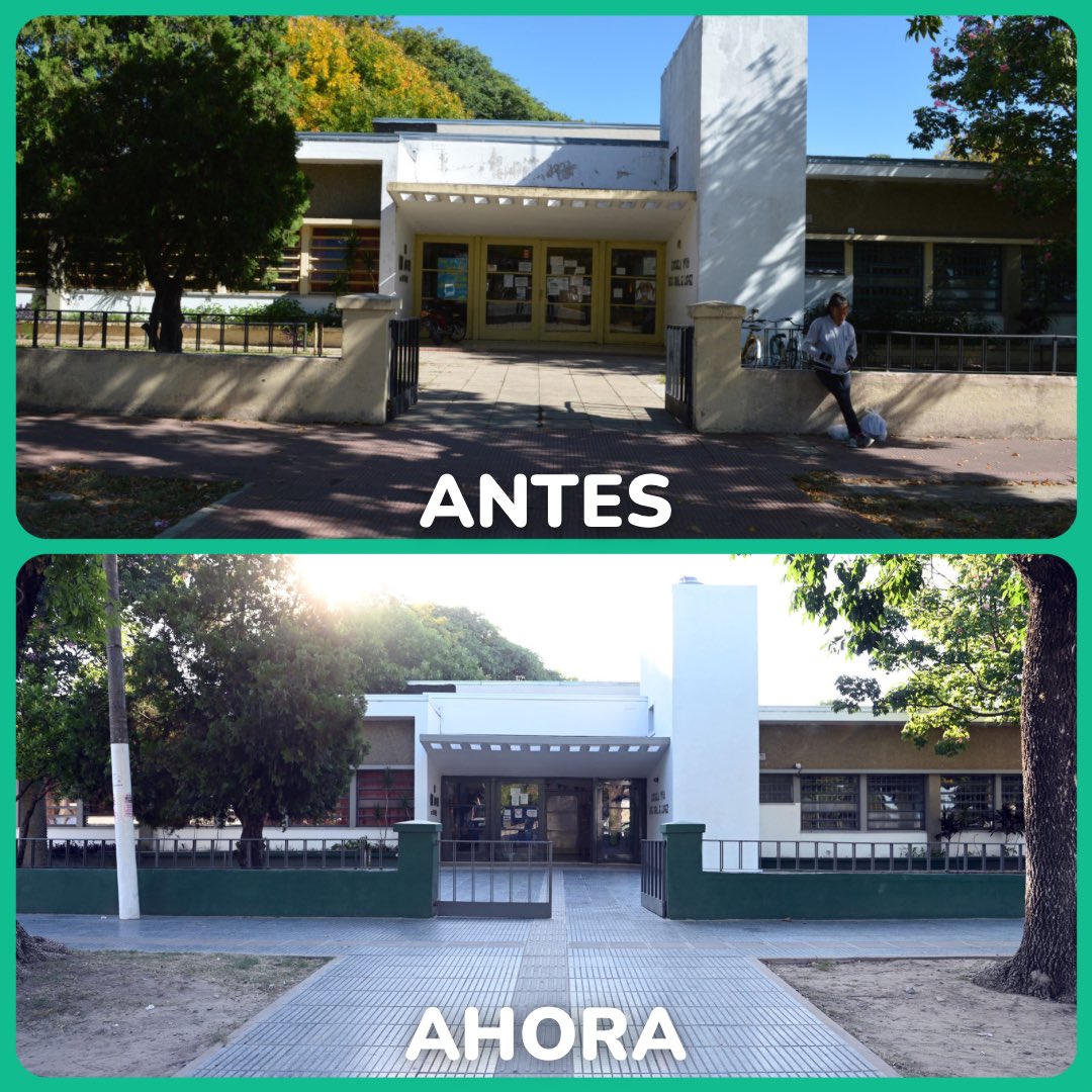 emiliojaton's tweet photo. El complejo educativo de General Paz tuvo mejoras en los frentes, las veredas, los desagües, la nueva iluminación y en los espacios verdes que rodean a cada edificio.

Las tareas se realizan a través del programa #EscuelasDeMiCiudad y con aportes del FAE.

¡Mirá qué lindo quedó! https://t.co/opUl3zUXGI