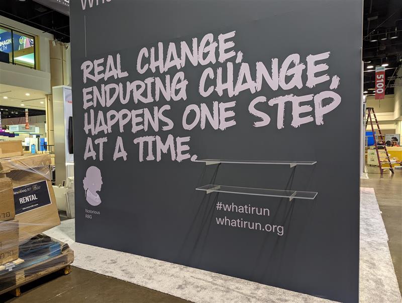 whatIrun's tweet image. Last year @HIMSS22, we featured RBG in our booth. #WhatIRun #WHIT #womenintech