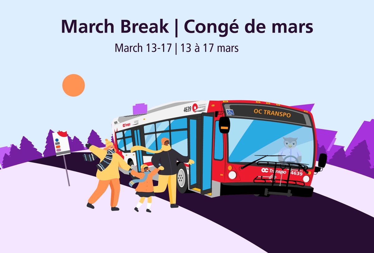 OC Transpo on Twitter "March Break begins on Monday! Weekday schedules