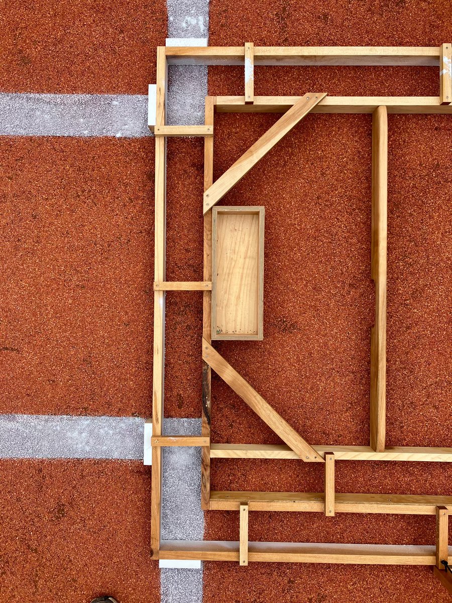 Testing out the all-in-one custom batters/catchers box stencil for the first time 
<a href="/FieldExperts/">SFMA</a> #groundskeeping