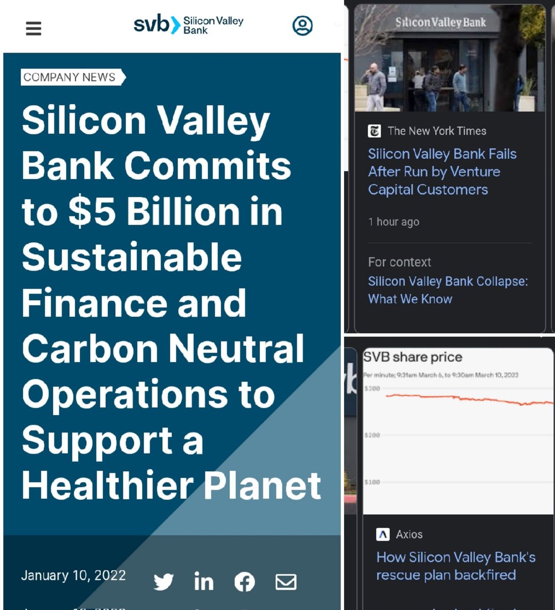 While the East makes 80% of the world's pollution, the West has to destroy itself apparently by government mandate and monopolism. Silicon Valley Bank collapse. #SiliconValley #SiliconVallyBank