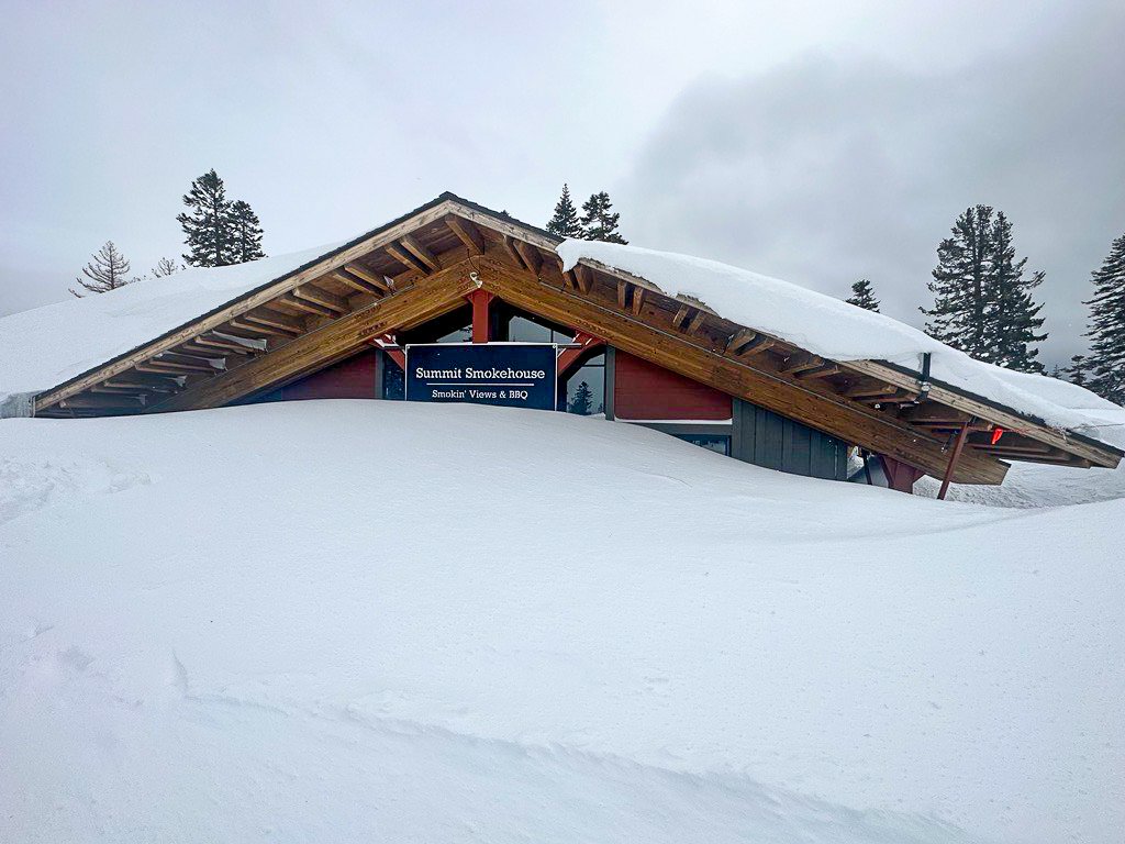 Northstar_CA's tweet photo. OPERATIONS UPDATE: With this storm, we are now at 562” of total snow for the season (that’s more than 46 FEET 🤯) – and of that, we’ve gotten 194” in just the last 14 days! Due to the wet, heavy snow, wind, and ice, Northstar will be closed tomorrow – Saturday, March 11. (1/5) https://t.co/YK6FcRMGia