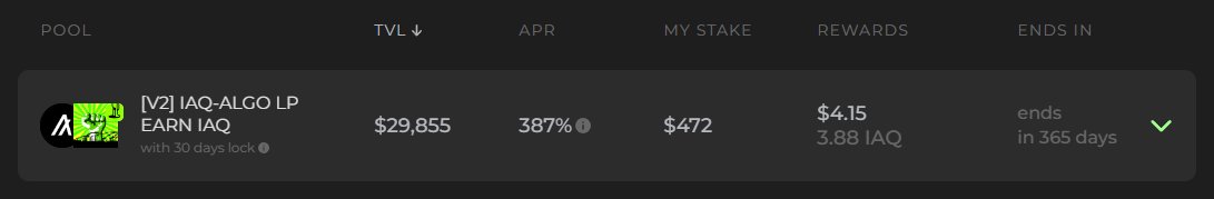 data_element's tweet photo. LP Farming is live on Cometa! @CometaHub 

Adding your LPs to the pool will not make you lose your Premium. Both your LPs in your wallet and the ones on Cometa will be added together to calculate your Premiums.

#Algorand #algofam #passiveincome  #Crypto $IAQ https://t.co/UKvIfNRM54