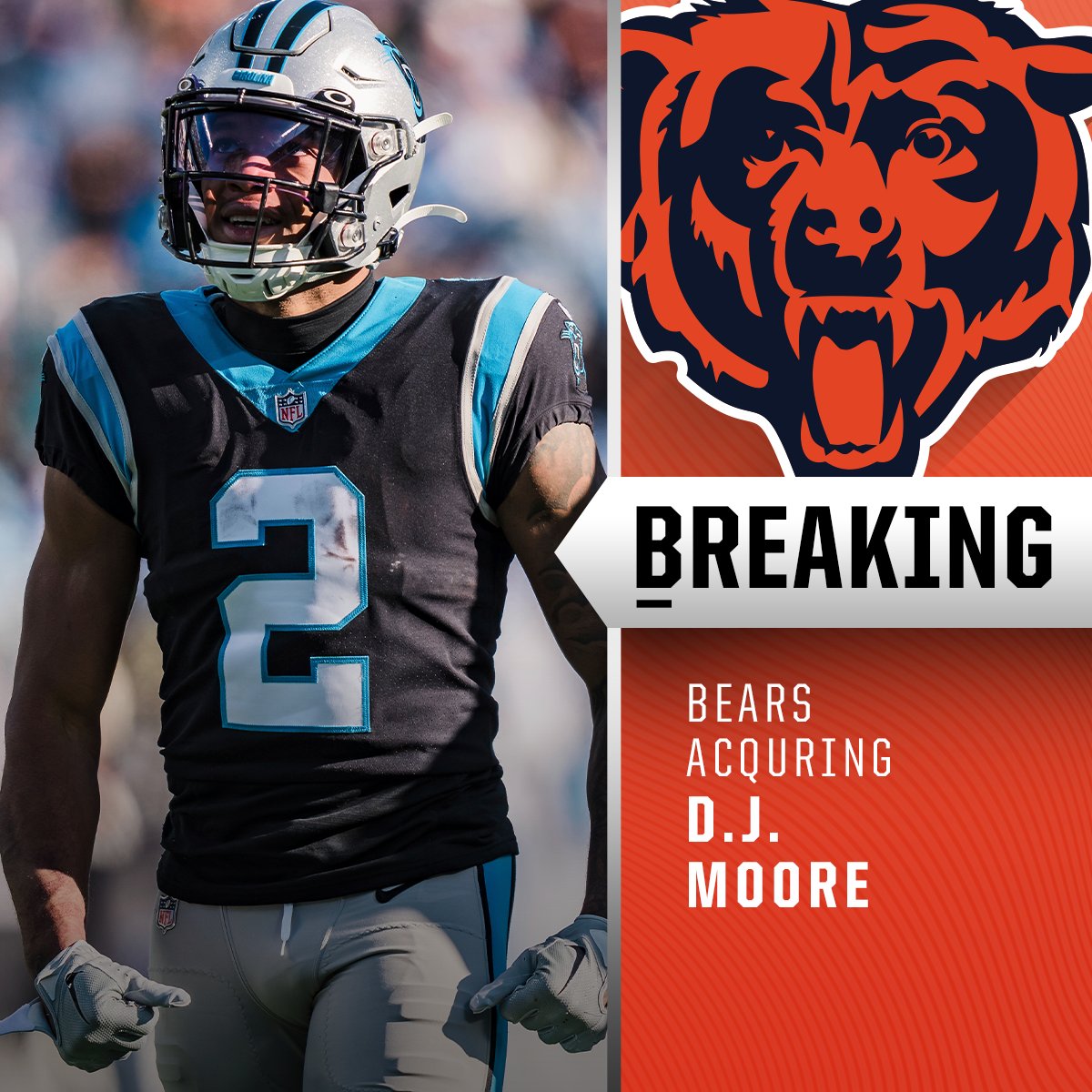 NFL on Twitter "Bears acquire WR DJ Moore, 2023 No. 9 overall pick