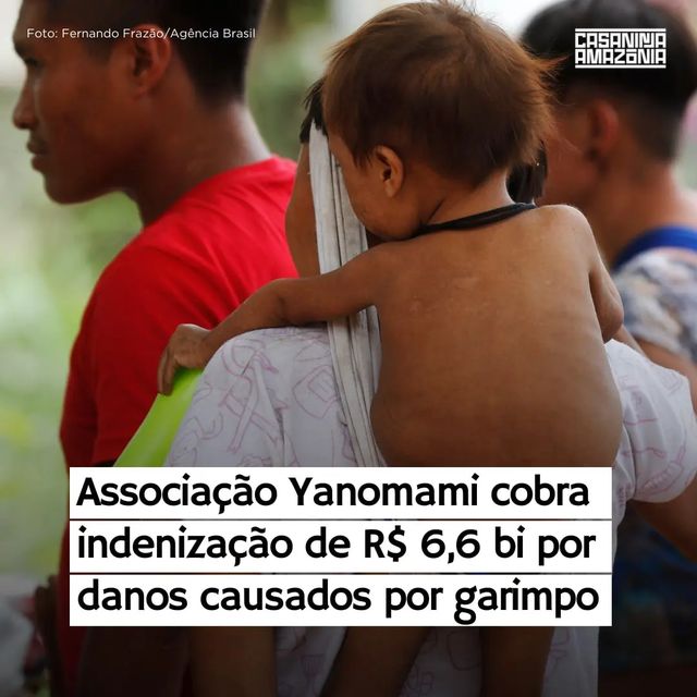 Reparação para os Yanomamis já! A associação Urihi ingressou com uma Ação Civil Pública contra a União pelos danos socioambientais causados pelo garimpo. São cobrados R$6,6 bi em indenização por conta da negligência do governo Bolsonaro com diversos alertas sobre a crise. #Equipe
