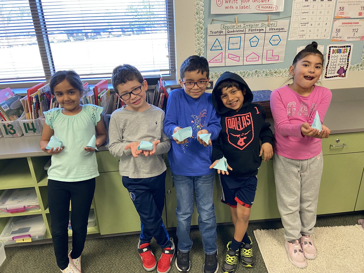 We have been learning all about SHAPES! 🟠🔷🟥 Today our first-graders created their own 3D shapes. Look at their proud faces!😁 <a href="/McSpeddenES/">McSpeddenES</a>