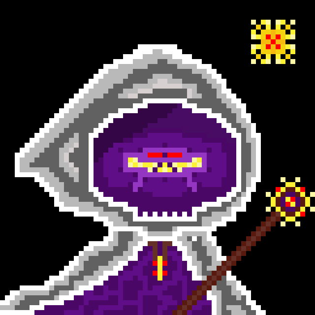 SlappinSolsiris's tweet photo. In a distant and mysterious land, there lived a brave adventurer named Kael. 

Kael had spent years studying ancient texts and consulting with wise sages in his quest to learn more about the Void. For he wanted to become the Voidseeker. 

His wishes came true. 🔮 #NFT #pixelart https://t.co/gZhRwDe78g