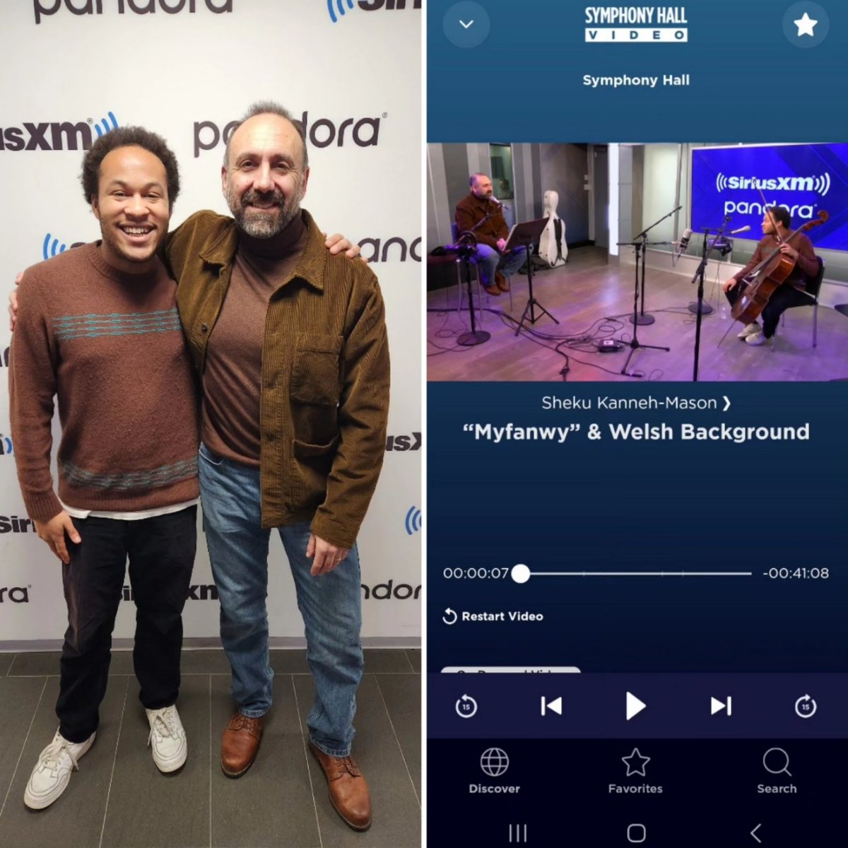 vincentcarusovo's tweet photo. "Song" by @ShekuKM is our Symphony Hall (Ch 76) Album Of Week. And our NYC convo &amp; in-studio perf is up on our SXM App. Diverse music, lovely chatting, and one of the world's greatest cellists making incredible music. Good vibes.
#cello #classicalmusic #voiceover 
@deccaclassics https://t.co/7LfZbYwkcx