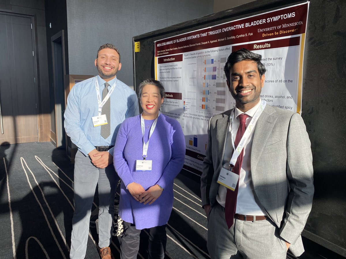 DevDelbrune's tweet photo. Having a blast learning while representing @UMNUrology with Dr.Ganesan and Dr. Fok at #SUFU2023 https://t.co/ZXzufxyI4P