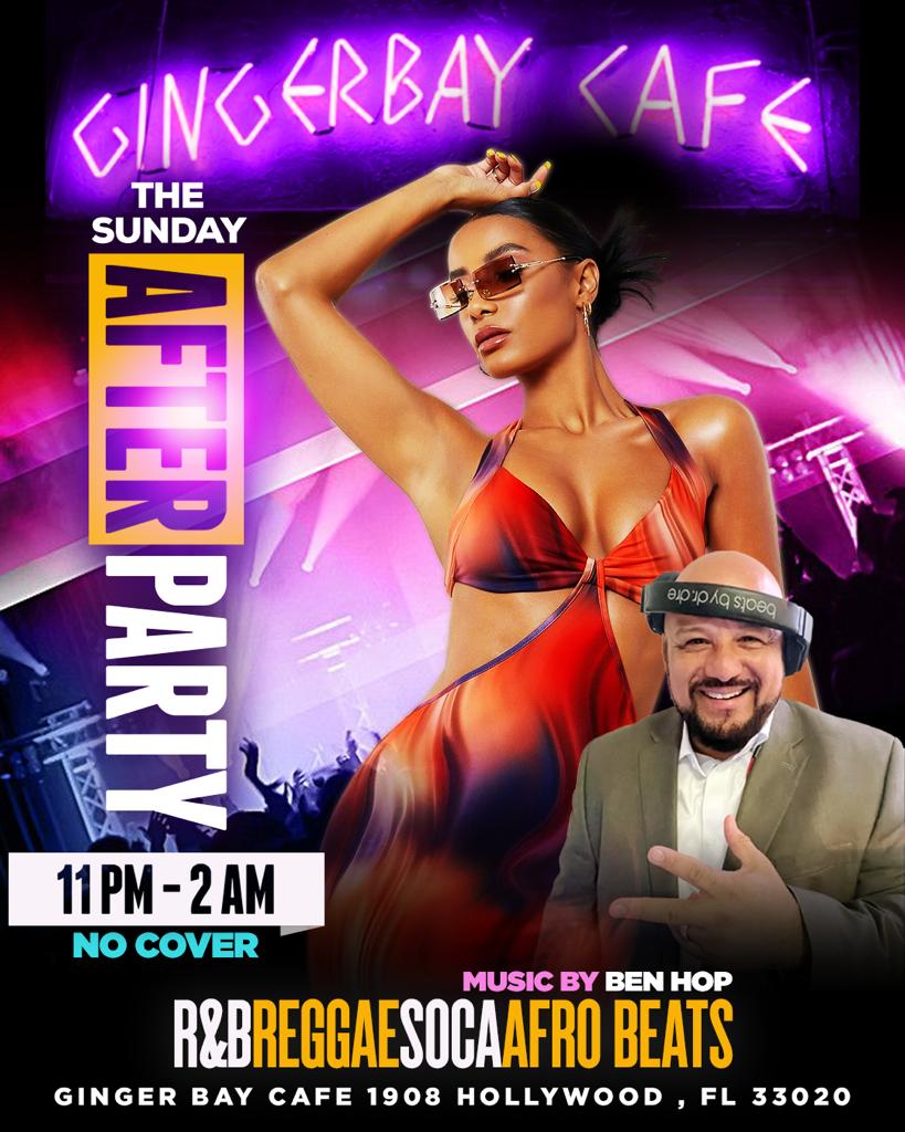 GingerBayCafe's tweet photo. The Sunday Afterparty at GINGERBAY CAFE!

This Sunday

No Cover

R&amp;B Reggae Soca Afro Beats

Music by Ben Hops

Come hang out at the Bay!

#gingerbaycafe #gingerbay #redstripebeer #dragonstout #Hennessy #livereggae #caribbeanfood #jamaica #jamaicanfood https://t.co/owzJnwr43m
