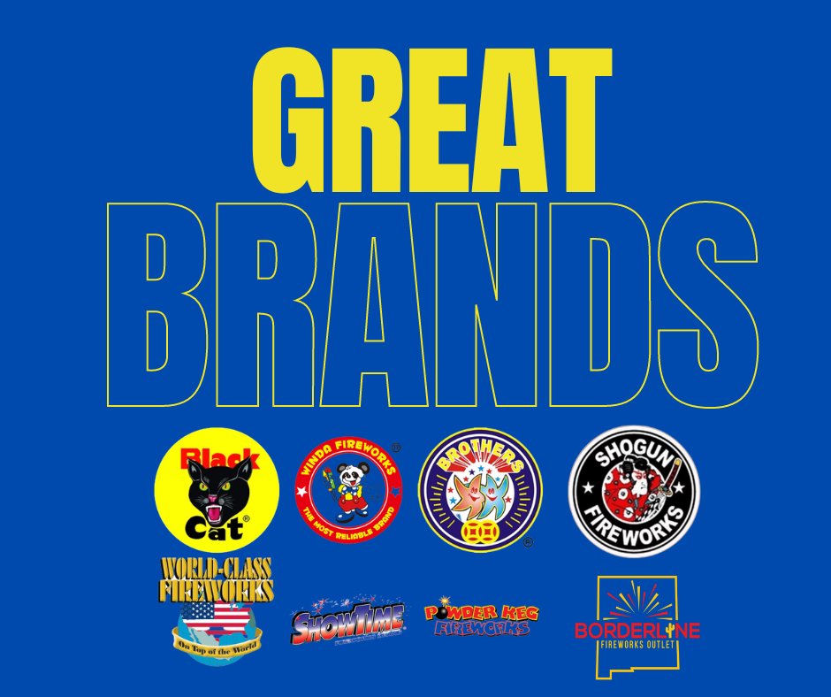 BorderlineNM's tweet image. Make your celebration unforgettable with our top-quality fireworks at Borderline Fireworks Outlet! With our wide selection of pyrotechnics, you'll find the perfect way to light up the night. Visit us at Love's at Exit 20 in Lordsburg, NM #FireworkFun #PyroPower 🔥🎆💥