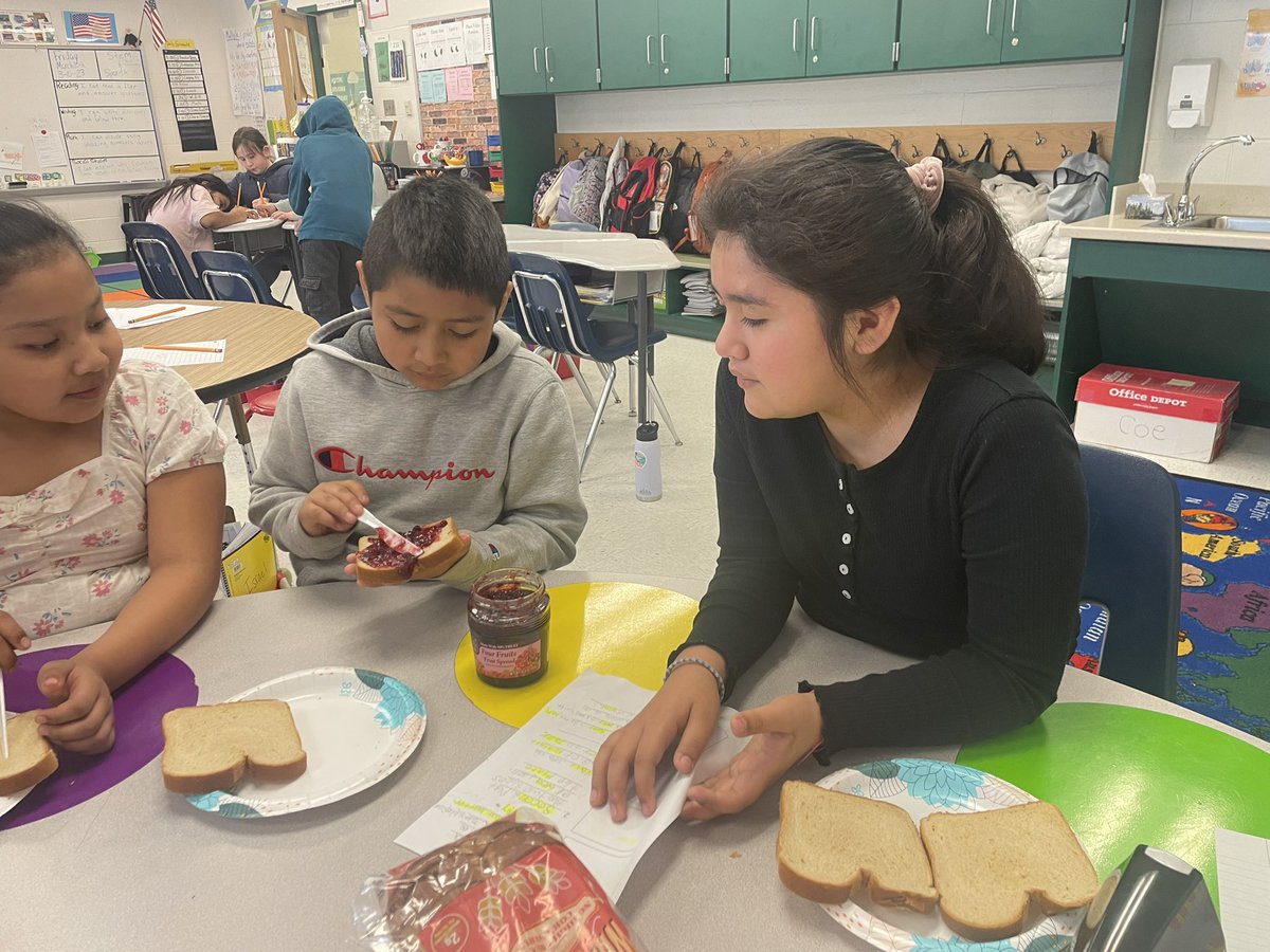 4th grade has been learning about functional format texts. Earlier this week they had to create directions on how to make a PB&amp;J sandwich! After a few drafts, they finalized their directions. Today they put their directions to the test and made PB&amp;J sandwiches! <a href="/GrahamRoadES/">Graham Road ES</a>