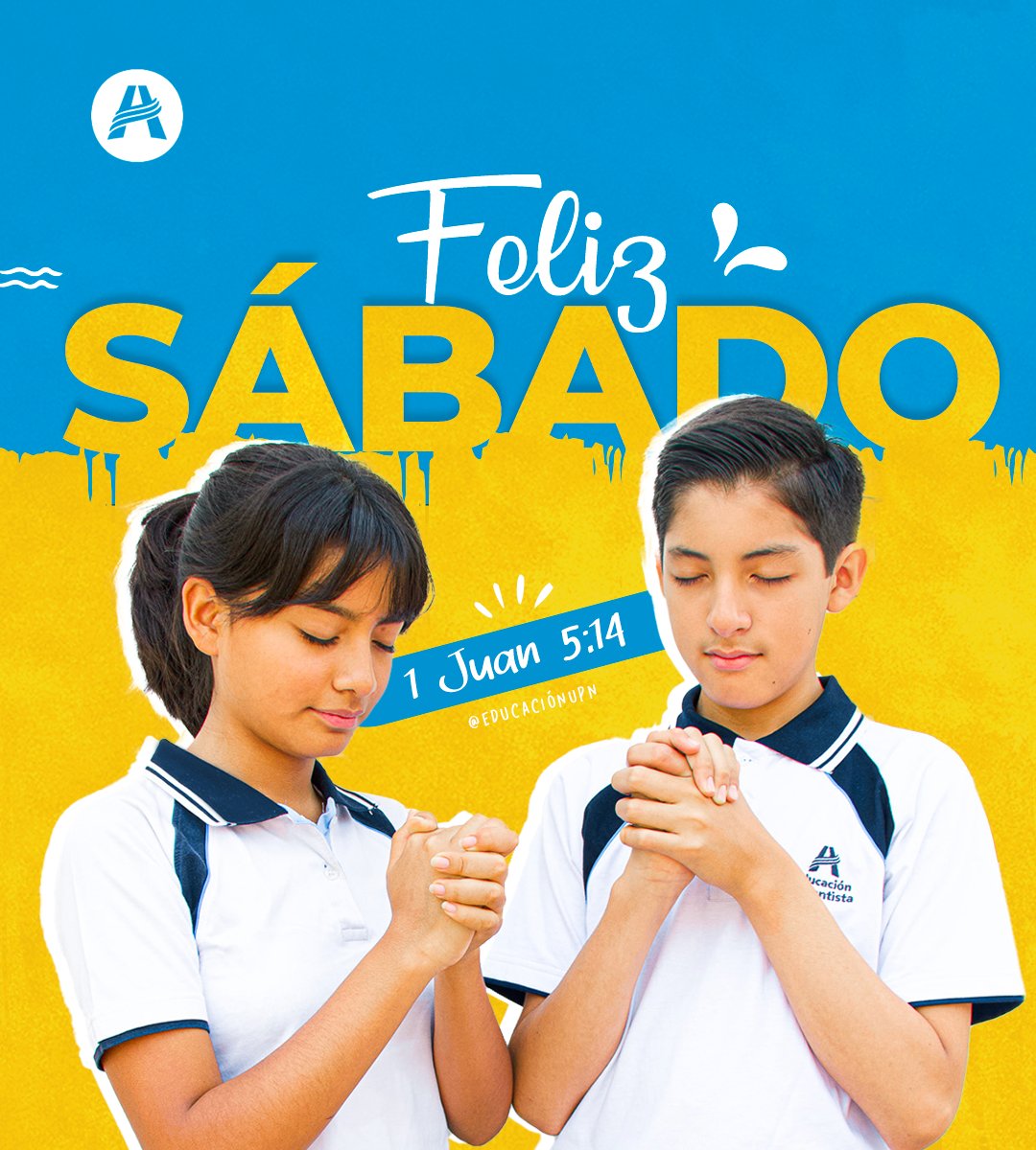 🌅 ¡Llegó el #sábado! 🤩☝🏻 El Señor te recuerda en su palabra: "Y esta es la confianza que tenemos en él, que si pedimos alguna cosa conforme a su voluntad, él nos oye."  (1 Juan 5:14)📖🥰

¡Dios te bendiga! ☺️🙏🏻

#FelizSábado #EducaciónAdventista #MásQueEnseñanza #Sábado