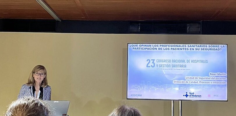 23 Congreso Nacional de Hospitales y Gestión Sanitaria. Empoderamiento del paciente en su seguridad. ¿Que opinan los profesionales sanitarios? <a href="/vallhebron/">Vall d'Hebron</a> <a href="/DanielL37821620/">Daniel López</a> <a href="/juponah/">Júlia Salvador</a> <a href="/jmartinez_vh/">Jesus Martinez</a> #safetyteam