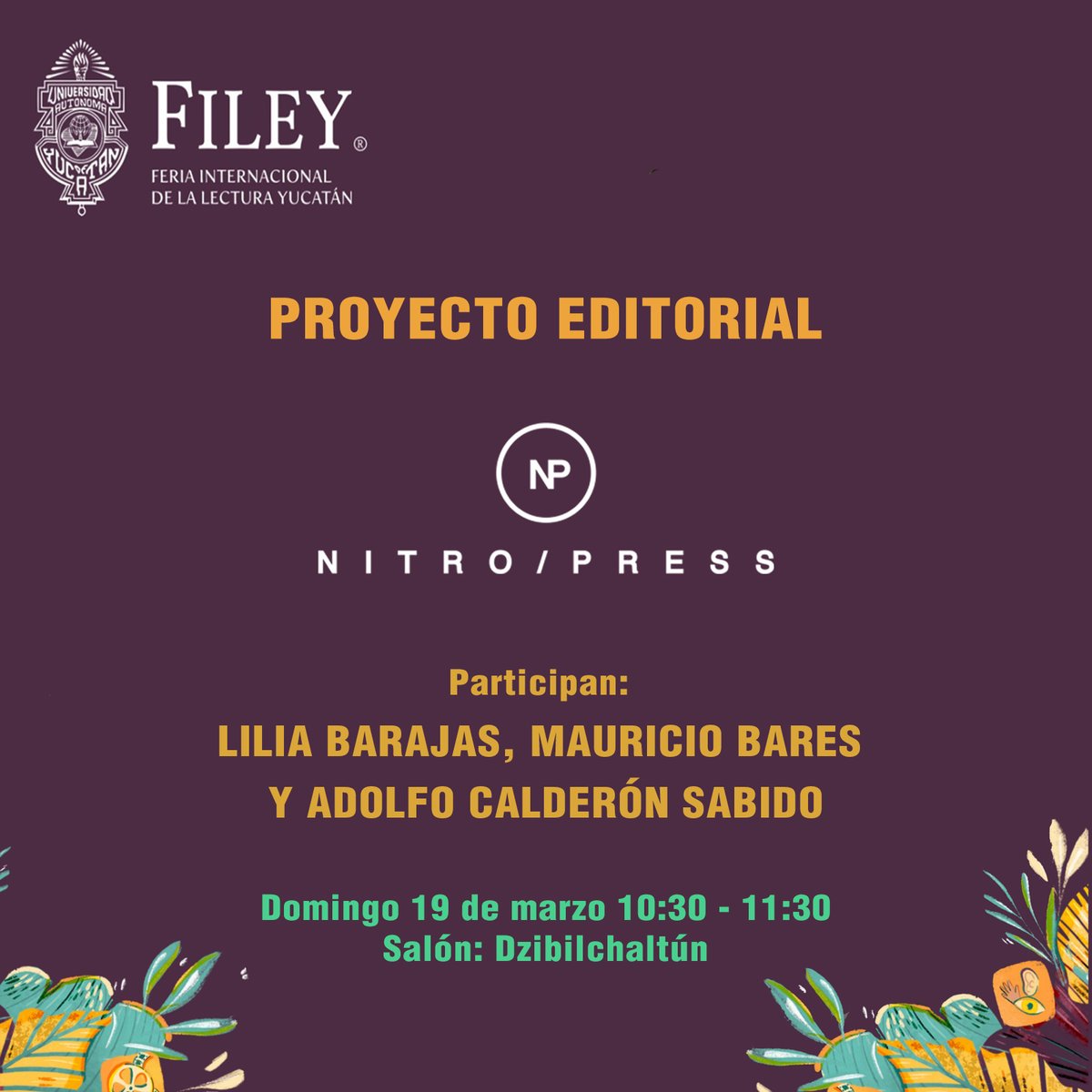 Por primera vez NP en la FILEY <a href="/la_filey/">lafiley</a> (Feria Internacional de la Lectura Yucatán) en el Centro de Convenciones y Exposiciones Yucatán Siglo XXI y sedes alternas:
Stand 2, a un ladito de la entrada principal.
filey.org
Programa
filey.org/wp-content/upl…