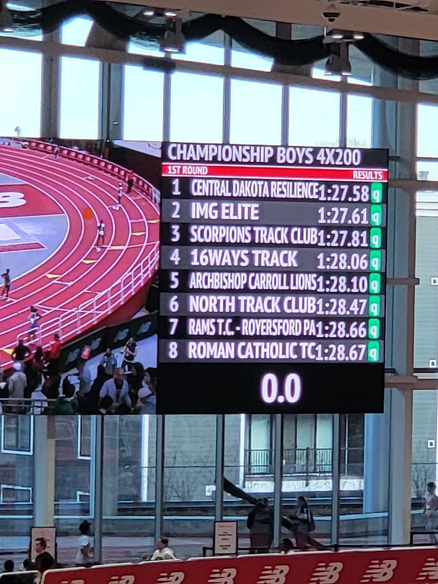 ran the fastest time in prelims out at <a href="/newbalance/">New Balance</a> nationals. time is top 3 in the nation this year.