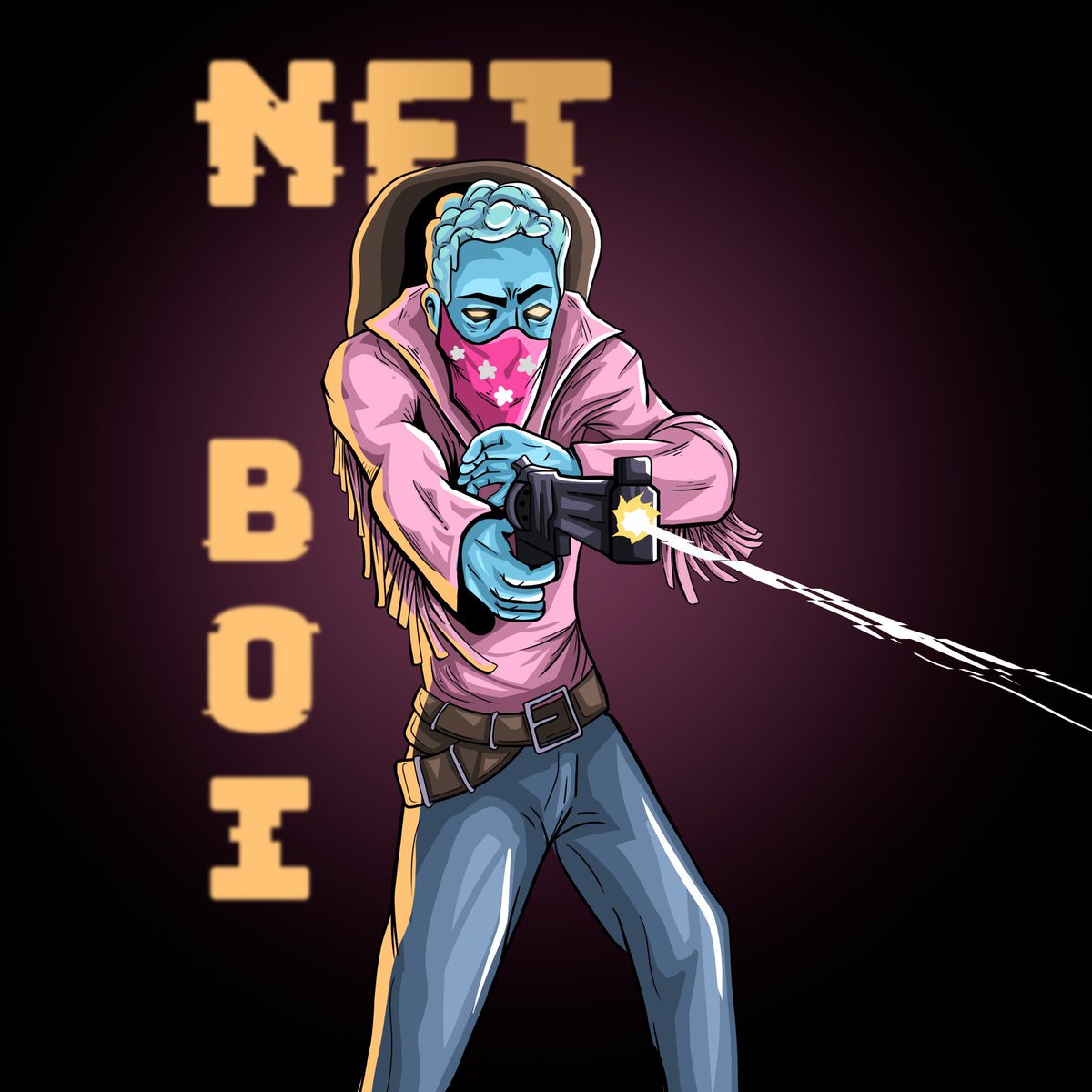 Throwback to this dope art by <a href="/Gibbon_82/">Gibbon</a> 

“Fastest gm in the West” 

If you do cool art/commissions, bang my line. 

Will give shout outs on Twitter 🫶