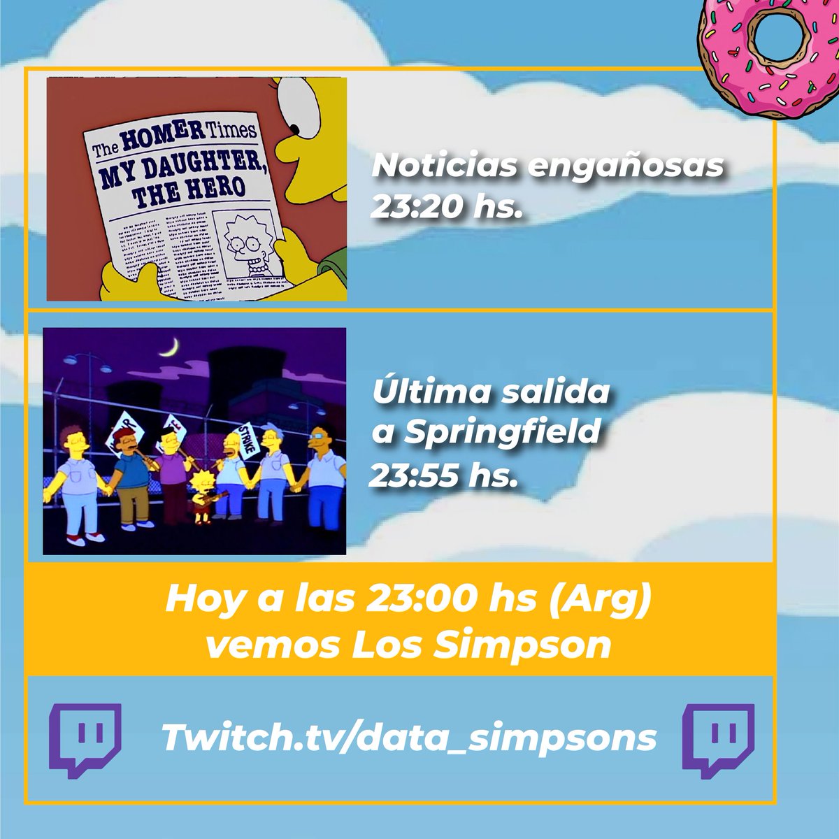 Data Simpsons ⭐️⭐️⭐️ on Twitter "Hoy a las 23 hs tenemos stream. Vemos