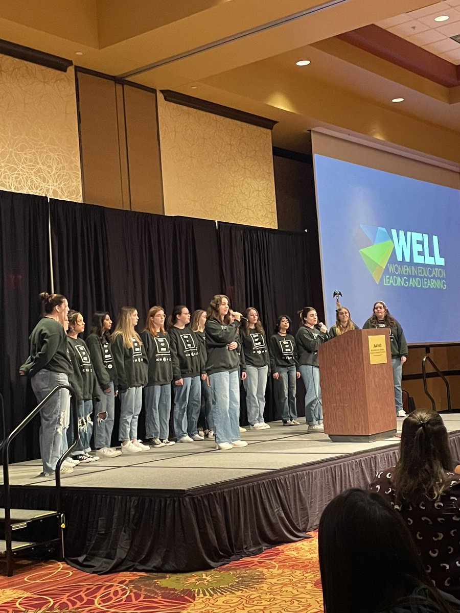 NCHS Acapella group, “Key of She”, opened the Women in Education Leading and Learning conference at the Marriott in Bloomington. The conference was attended by women leaders from all over the state of Illinois. #unit5pride