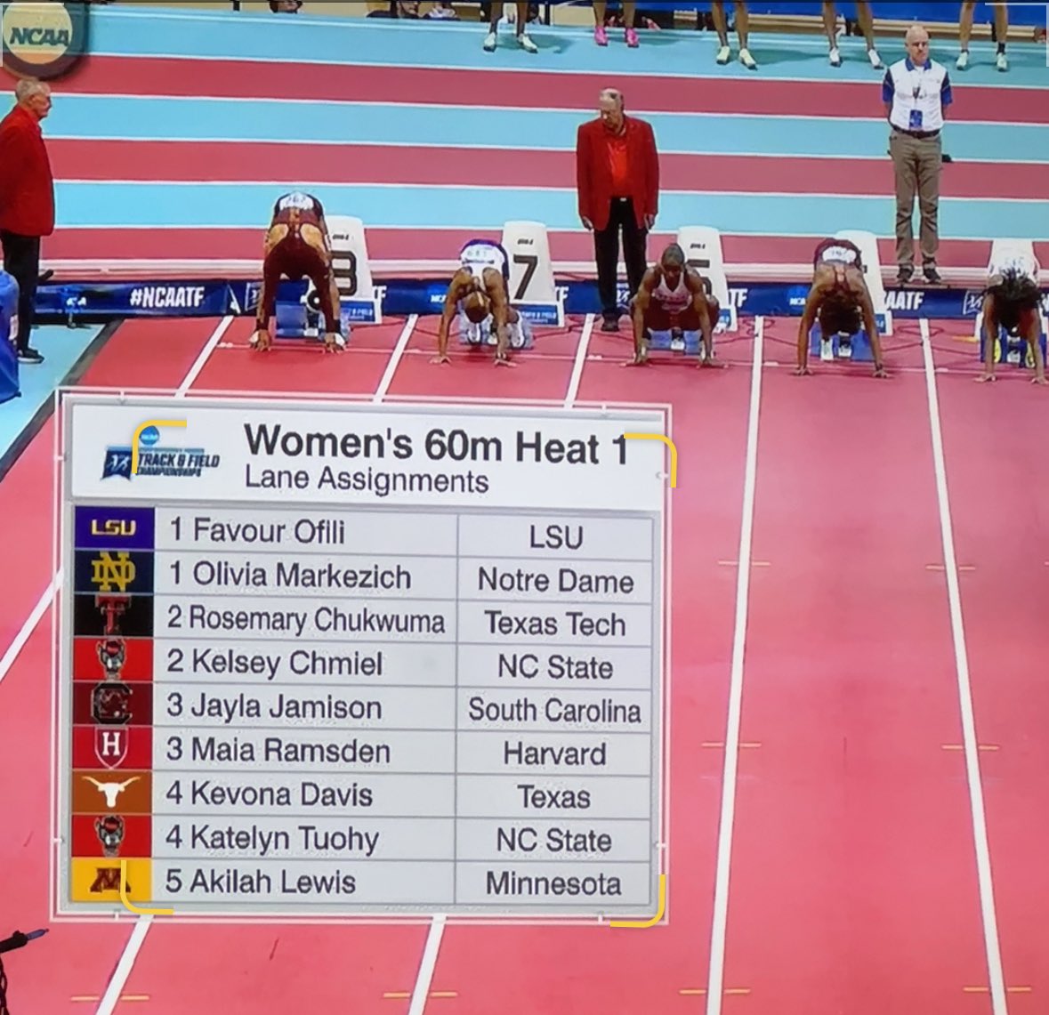 Katelyn Tuohy is in the 60m???? lol