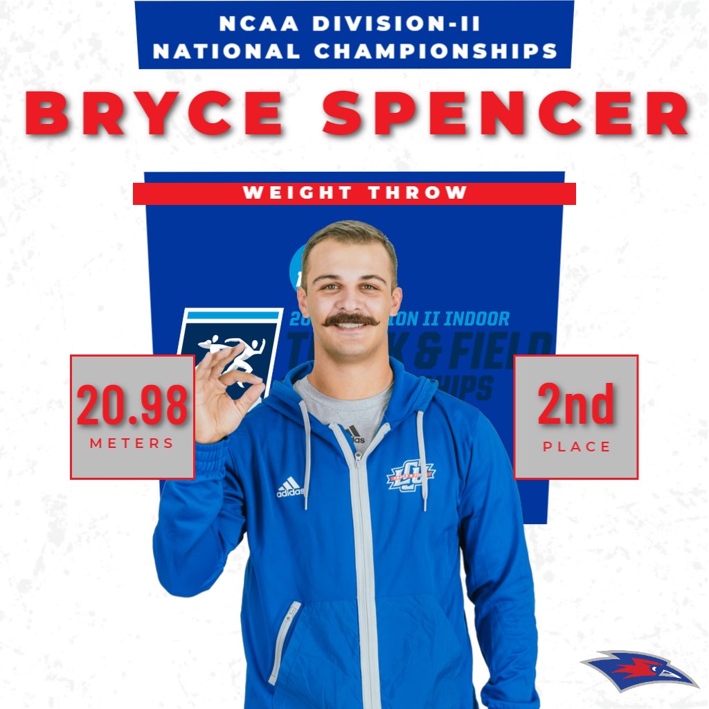 For the first time ever, @LCUtrackcc earns a medal at the NCAA Division-II Indoor National Championships, as Bryce Spencer finishes second in the weight throw 📰RECAP ⬇️ bit.ly/3LbfeAw