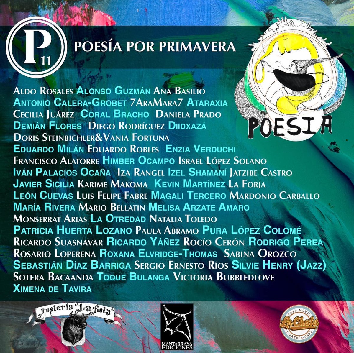 Este sábado 11 y domingo 12 de marzo, de 13 a 21:00 horas, San Jerónimo frente al número 40, centro histórico de la Ciudad de México, la revista Generación en el festival Poesía por Primavera 11va edición. Festival ya de tradición de <a href="/HosteriaLaBota/">Hostería La Bota.</a> 
Poesía, música y editoriales.