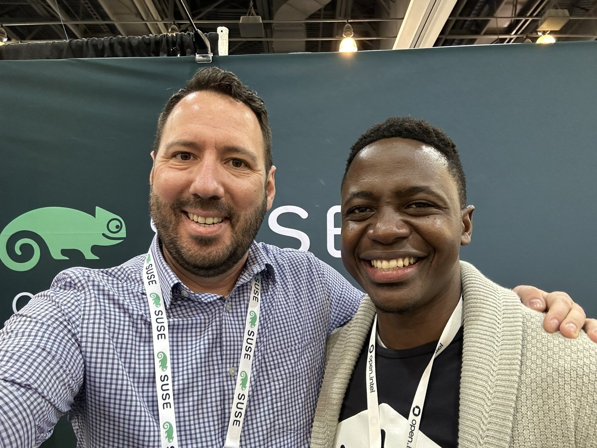 Finally me and my first coworker at .@Rancher_Labs and .@SUSE the one and only .@LuKE9ine. #scale20x