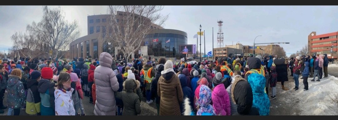 Thank you to ACFA, school trustees &amp; division office for their support of this event!  Our school was able to participate in the raising of the Alberta Francophone flag at city hall on Friday March 3