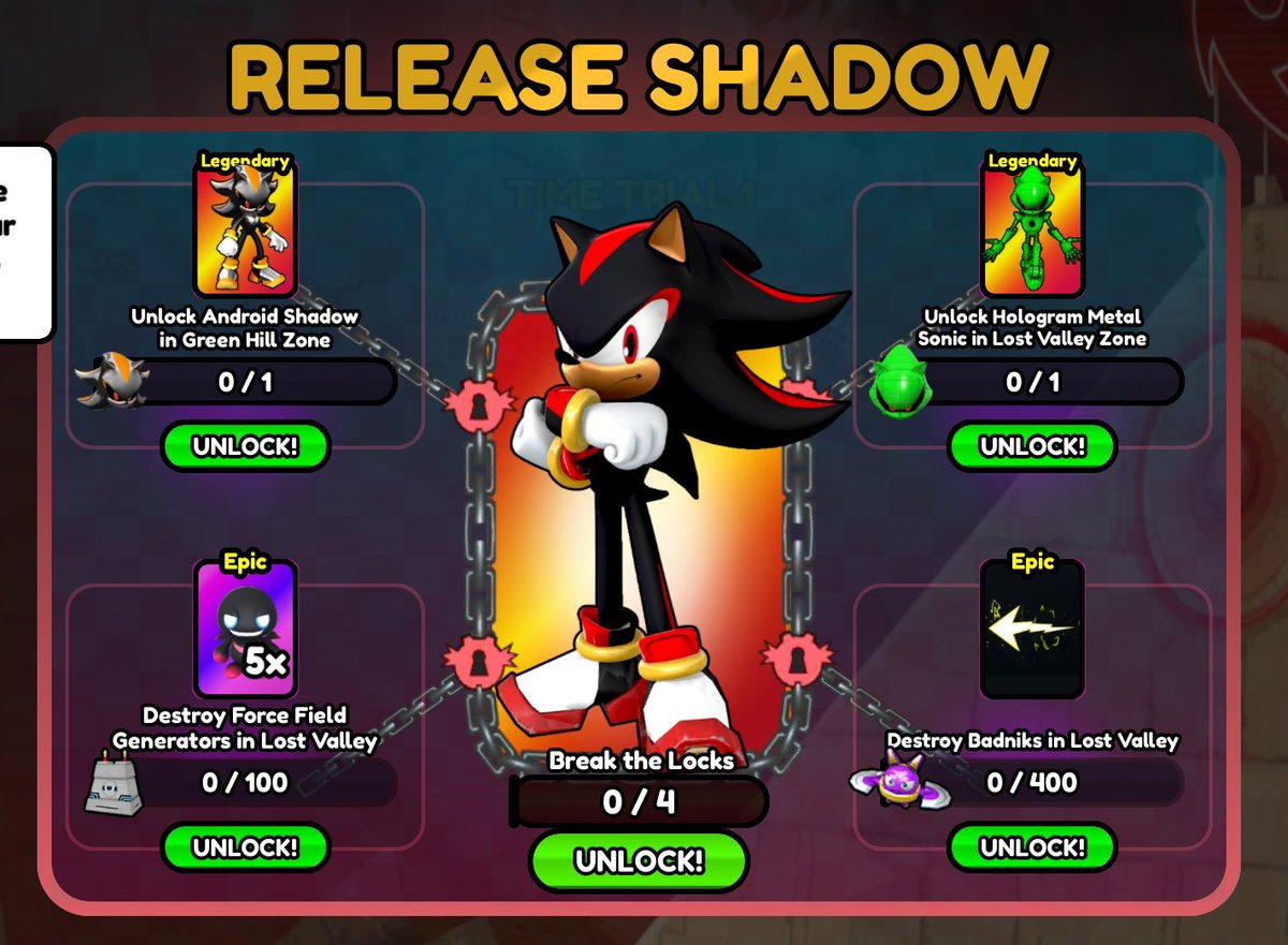 Roblox: Sonic Speed Simulator: Release Shadow event