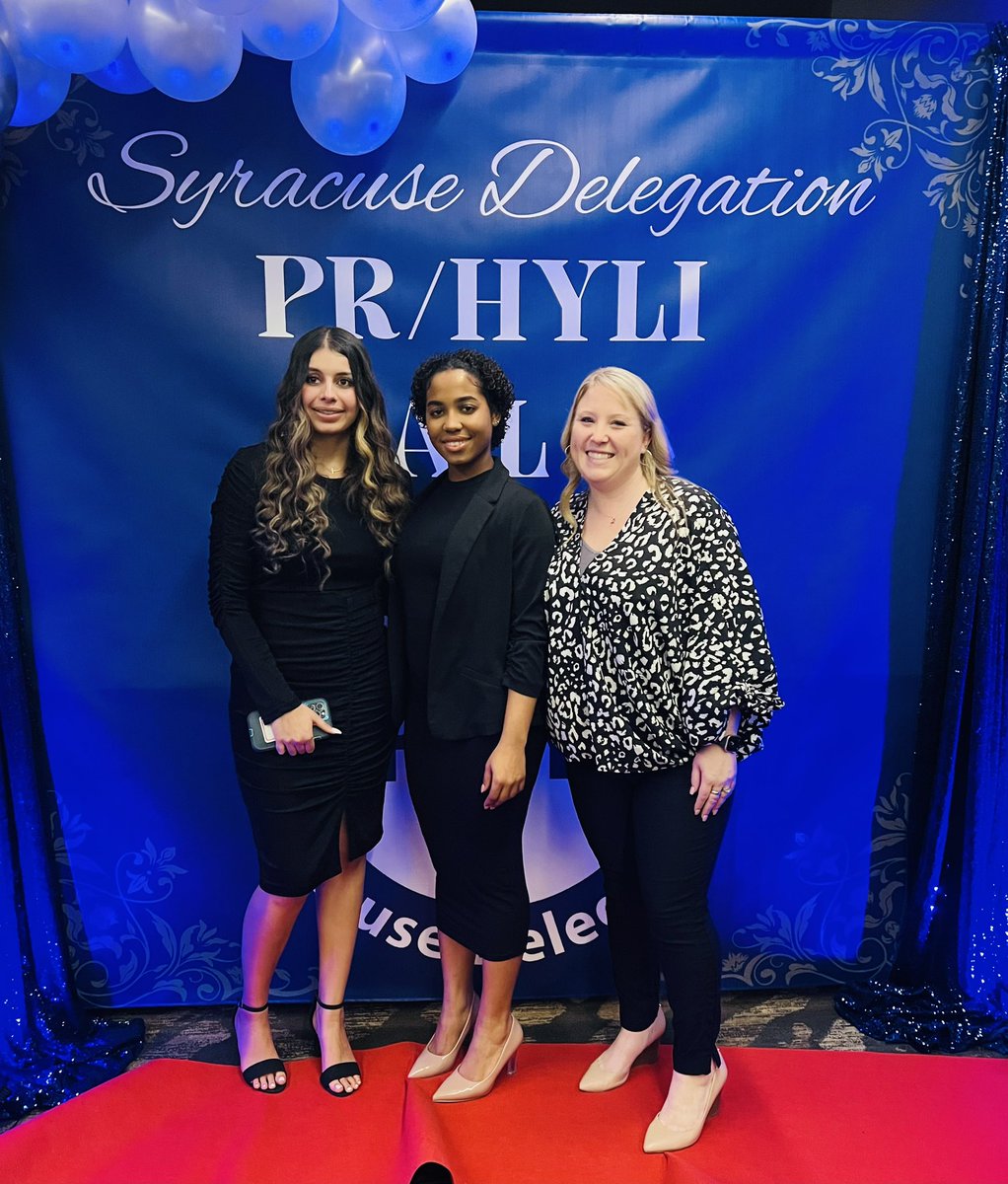 DrBalintfy's tweet photo. Wonderful evening celebrating 2 Liverpool students,  seniors Layla Soto and Melanie Delgado, at the Puerto Rican/Hispanic Youth Leadership Institute Gala.  🧡💙#WarriorsAtWork #LiverpoolLeads #PRHYLI #ForTheLoveOfLanguages  #DEIAOpportunities https://t.co/g6TNL76wpH