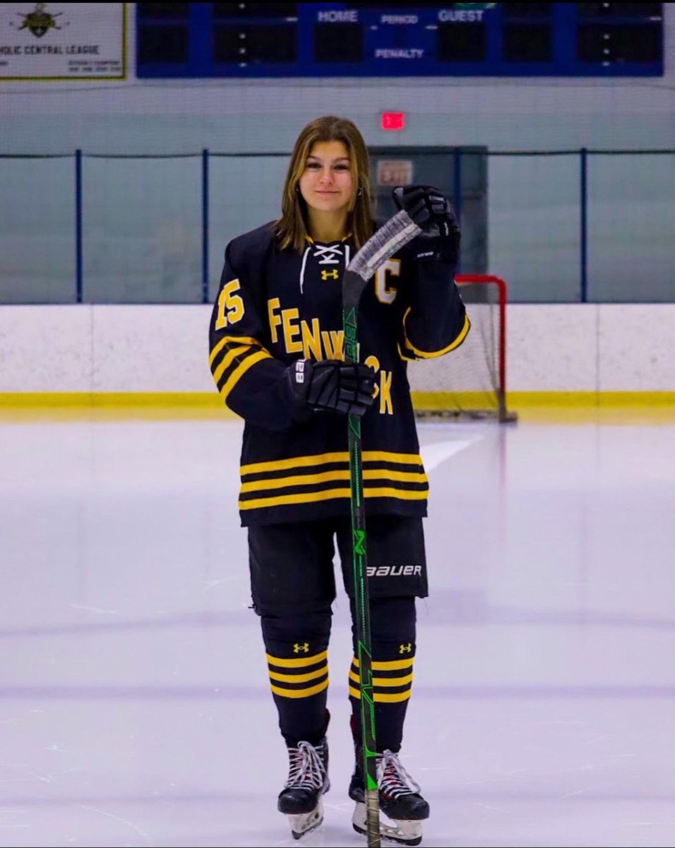 Congrats to senior captain Zoe Elwell for being named the Boston Bruins MIAA Sportsmanship Award winner for the CCL! <a href="/We_Are_Fenwick/">Fenwick Crusaders</a> <a href="/MIAA033/">MIAA</a> <a href="/MattWilliams_SN/">Matt Williams</a> <a href="/MorgansMessage/">Morgan's Message</a>
