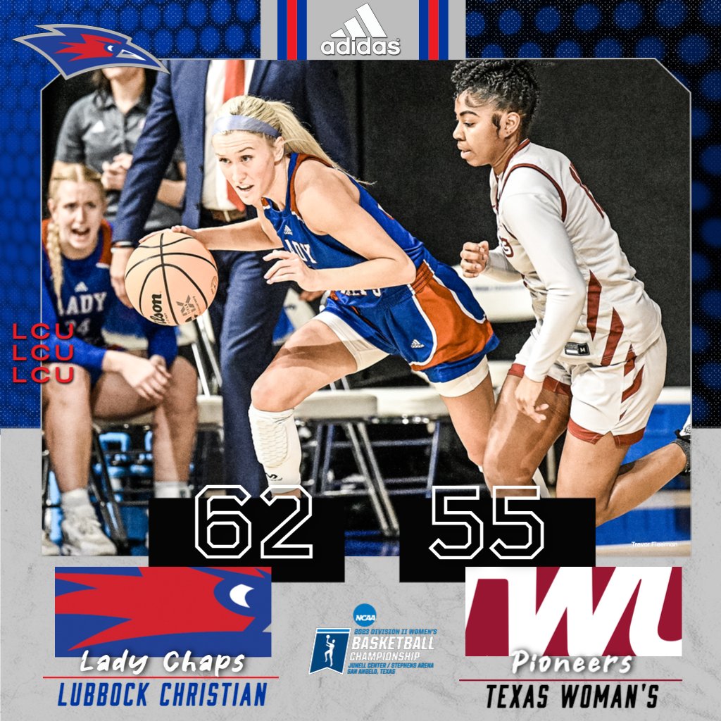🏀 WBB | 🚨UPSET FINAL (2⃣) 🔟Texas Woman's 55 (7⃣) @LCUWomensBball 62 🔵 - LCU pulls off the upset and eliminates TWU, who had defeated LCU by 35 points last Saturday. The win moves LCU into the Semifinals to face Black Hills State Saturday at 5 p.m. #LCUvsTWU #D2WBB #LSCwbb