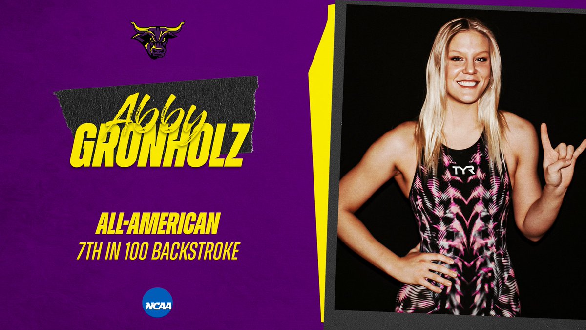 Congrats to Maverick sophomore Abby Gronholz who claimed All-American honors in the 100 backstroke with a 7th place finish at the NCAA Championships! #HornsUp