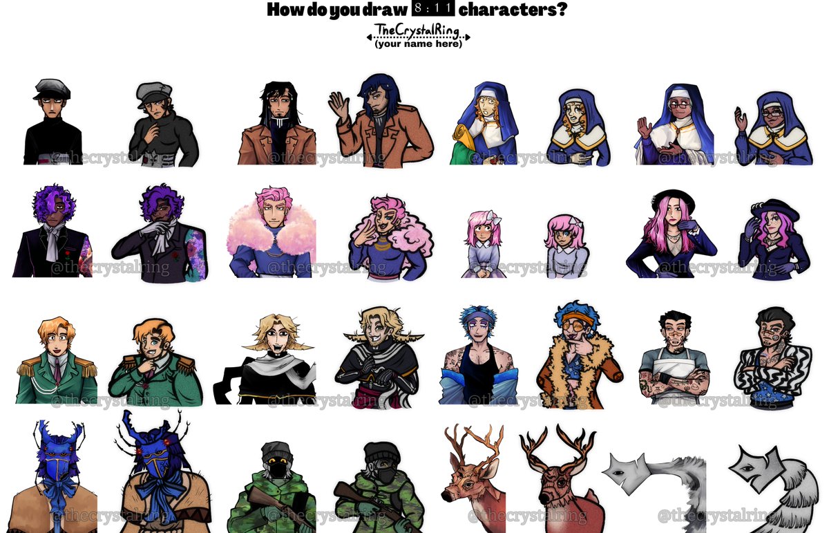 thecrystalring's tweet photo. I drew the 811 characters! #811game https://t.co/03GQwUHztn