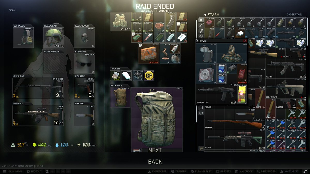 Daggeronebravo1's tweet photo. Scav runs are the bomb when making money. That is all within a day of doing it. Do your scav runs if you are struggling @bstategames
#EscapefromTarkov #EFT #Scavs #lootrun #looting #gamer #smallstreamer #YouTube #gamingcommunity https://t.co/LUaXKDlgls