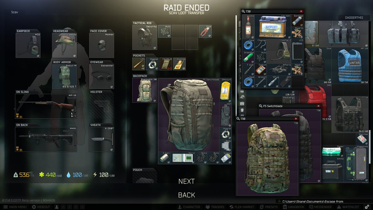 Daggeronebravo1's tweet photo. Scav runs are the bomb when making money. That is all within a day of doing it. Do your scav runs if you are struggling @bstategames
#EscapefromTarkov #EFT #Scavs #lootrun #looting #gamer #smallstreamer #YouTube #gamingcommunity https://t.co/LUaXKDlgls