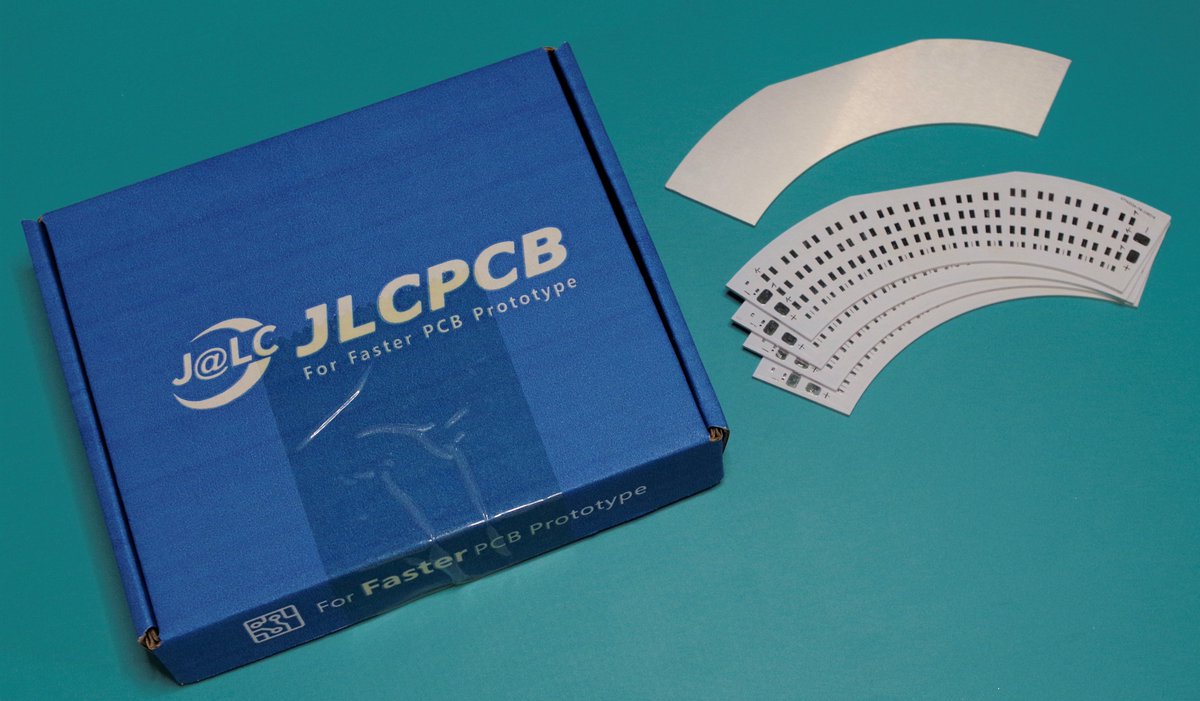 TouchTEK_PRD's tweet image. #DesignSparkPCB でアートワークして、
#JLCPCB 様でアルミ基板を作ってみました。
10枚で送料含めて、1,400円ぐらいで作れたので、
想い描いたモノを形にし易いです。
基板がアルミなので、ホットプレートの実装が、
あっという間でした。。