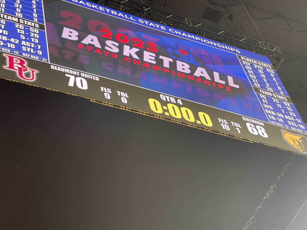 BeaumontISD's tweet photo. CHAMPIONSHIP BOUND!!!
#ThreepeatLoading
#WeWantThree

FINAL

No. 13 Beaumont United   
Brennan (San Antonio)         

#BMTISDProud
#GoBU
#GoTimberwolves https://t.co/deGh9gddTJ