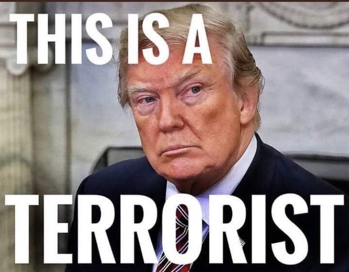 DethroneTrumpSa's tweet photo. @Kraigkraig2000 @FrancisWegner @PatrickByrne True. A terrorist is a terrorist. https://t.co/gxvjDe7Ni1