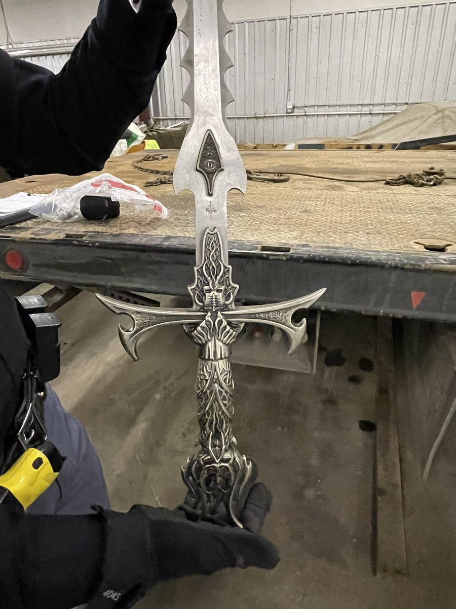 TRP Ochoa didn’t pull this sword from a stone, but from a vehicle while serving a search warrant. The owner was a convicted felon, and a sword qualifies as a deadly weapon.
